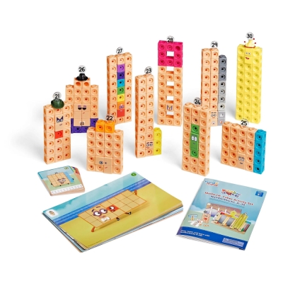 MathLinkrCubes Numberblocks in engleza Set de activitati la 21 - 30