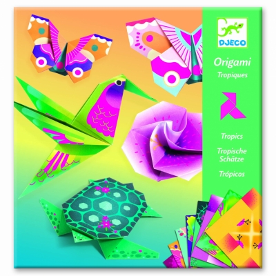 Joc creativ origami Animale si flori exotice, Djeco