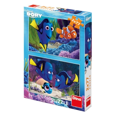 Puzzle 2 in 1 - Gasirea lui Dory (2 x 77 piese)