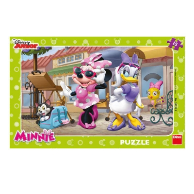 Puzzle - Minnie si Daisy la plimbare (15 piese)