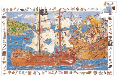 Puzzle observatie Pirati, Djeco