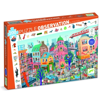 Puzzle observatie Orasul, Djeco