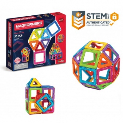 Set magnetic de construit- Magformers, 30 piese