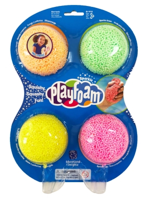 Spuma de modelat cu sclipici Playfoamtm - Set 4 culori