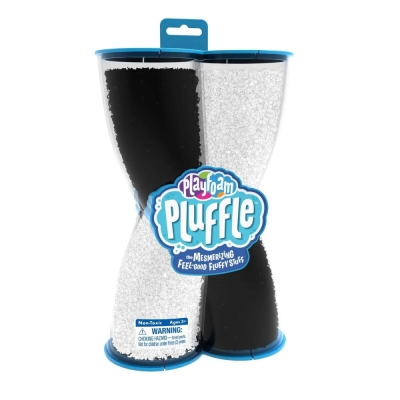 Spuma de modelat Playfoam Pluffletm Twist - Alb si negru