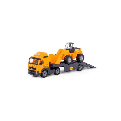 Trailer+excavator - Volvo PowerTruck, 89x19x25 cm, Wader