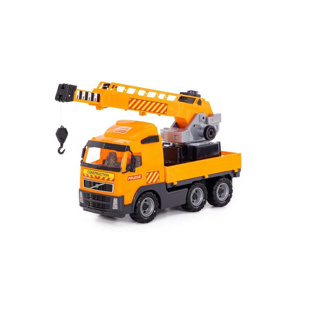 Camion cu macara - Volvo PowerTruck, 72x19x32 cm, Wader