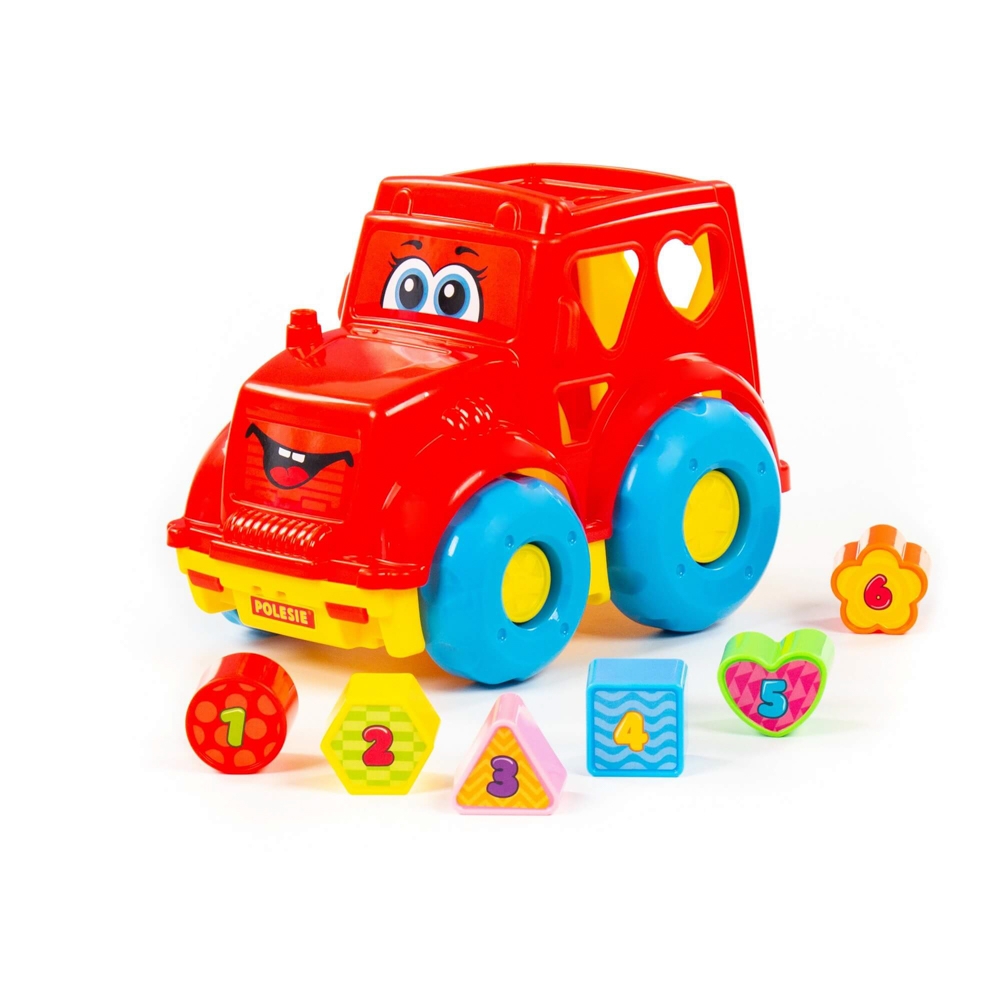 Camion + cuburi educative, 26x16.5x21 cm, Polesie