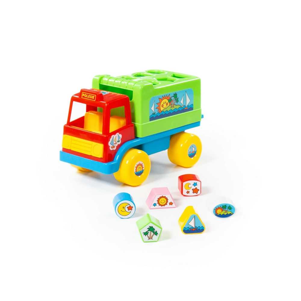 Camion educativ+forme, 26x16x17 cm, Cavallino