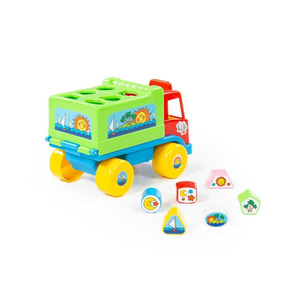 Camion educativ+forme, 26x16x17 cm, Cavallino