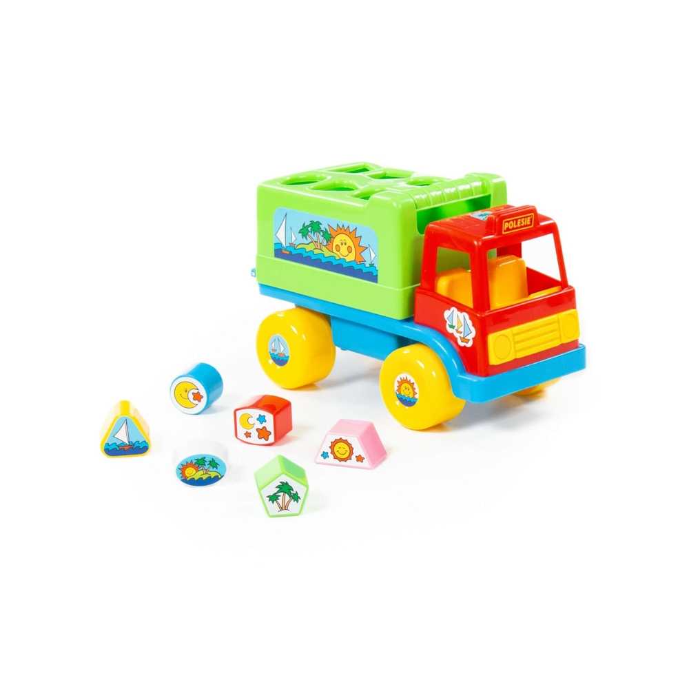 Camion educativ+forme, 26x16x17 cm, Cavallino