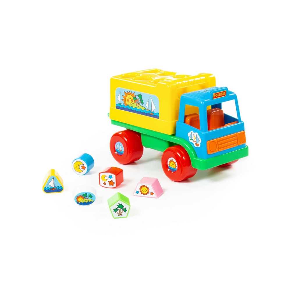 Camion educativ+forme, 26x16x17 cm, Cavallino