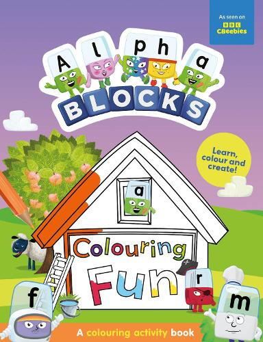 Carte de colorat cu activitati - Distractie Alphablocks