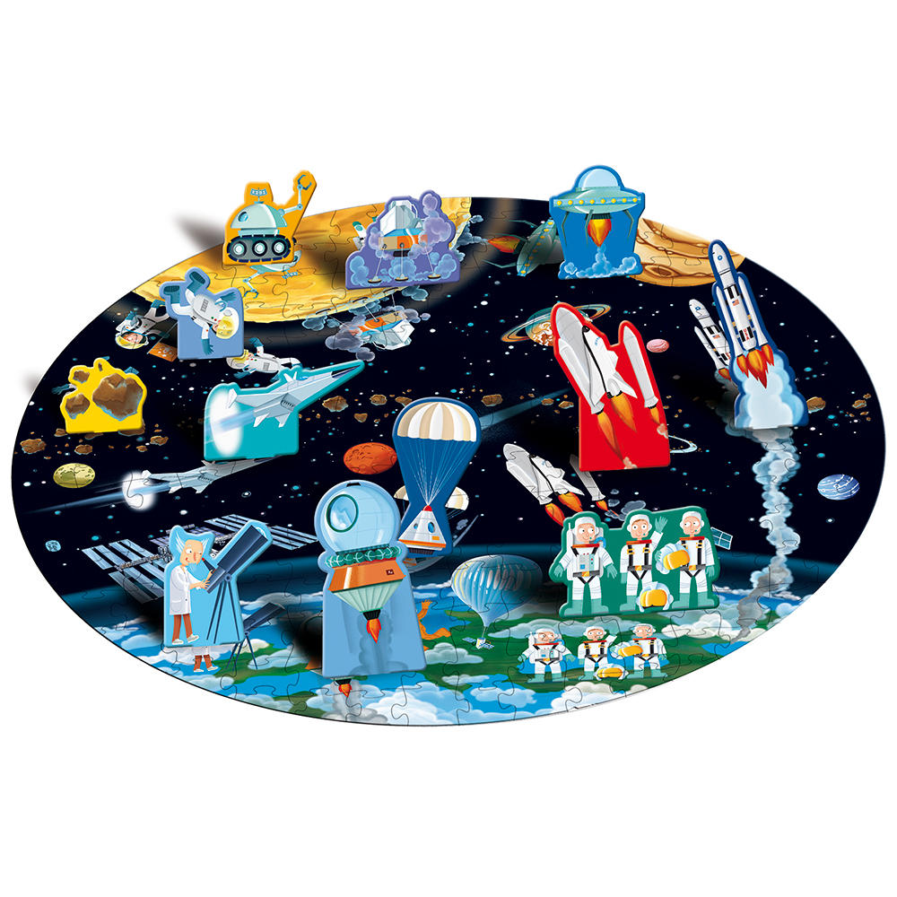 Cunoaste, invata si exploreaza - Puzzle De la pamant pana luna (200 piese)