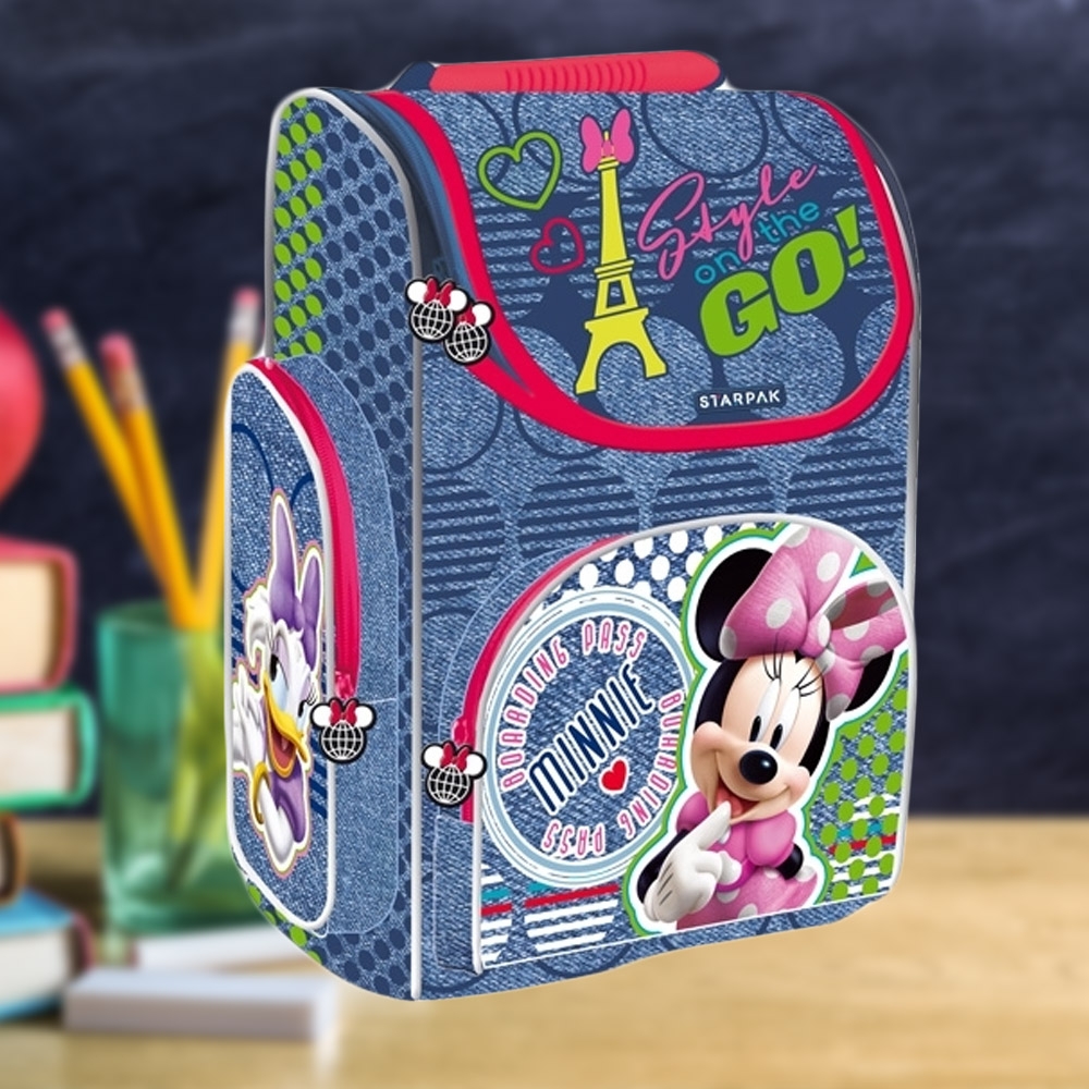 Ghiozdan - carcasa tare MINNIE. 37x27x14,5cm STARPAK