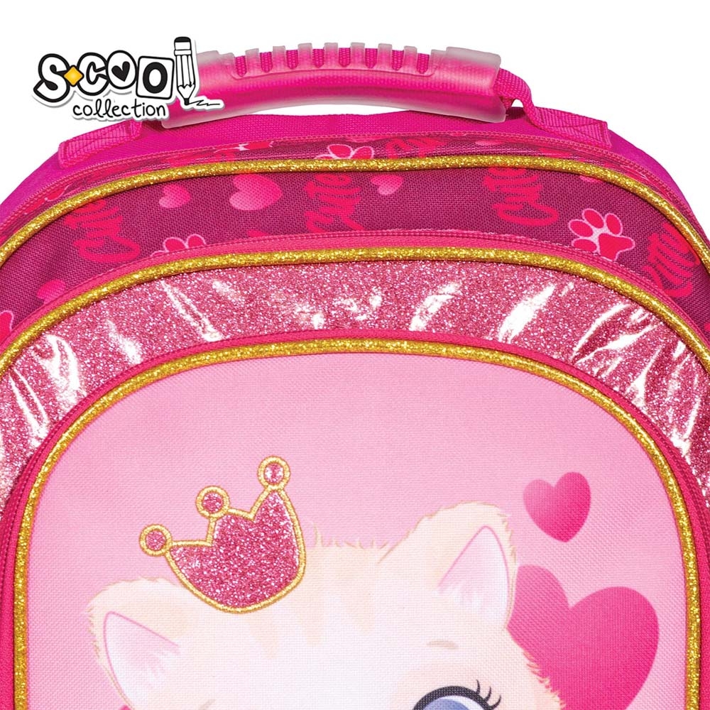 Ghiozdan ergonomic CUTE KITTY, 40.5x29x13.5 cm - S-COOL