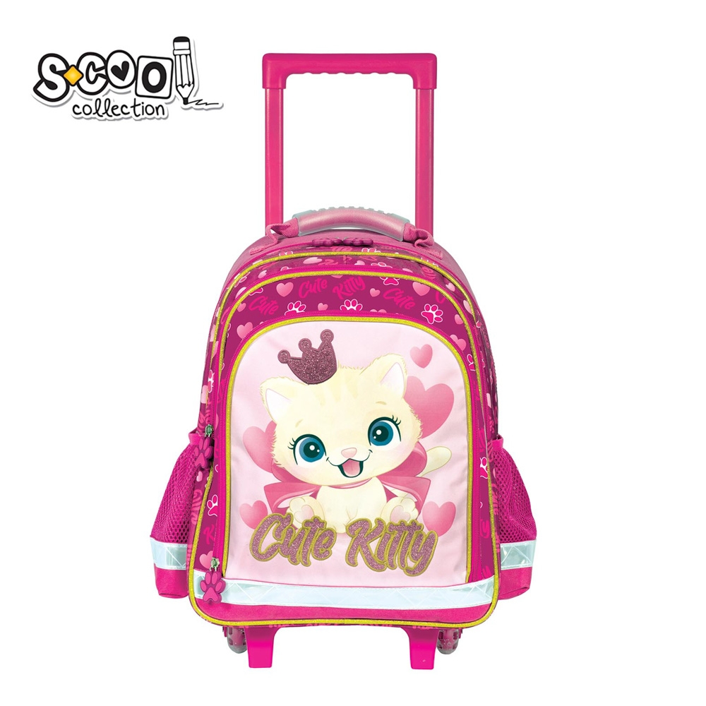 Ghiozdan trolley CUTE KITTY, 38x29x14 cm - S-COOL