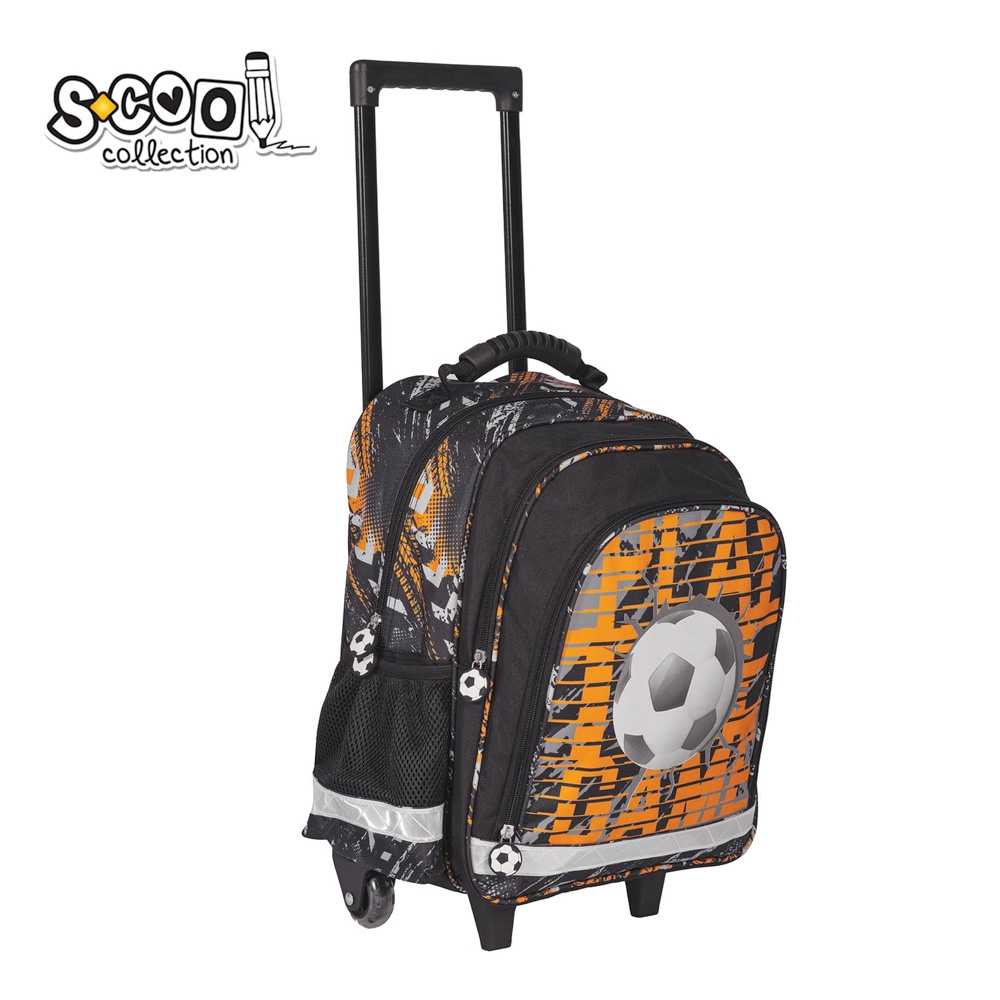 Ghiozdan trolley FOOTBAL, 38x29x14 cm - S-COOL