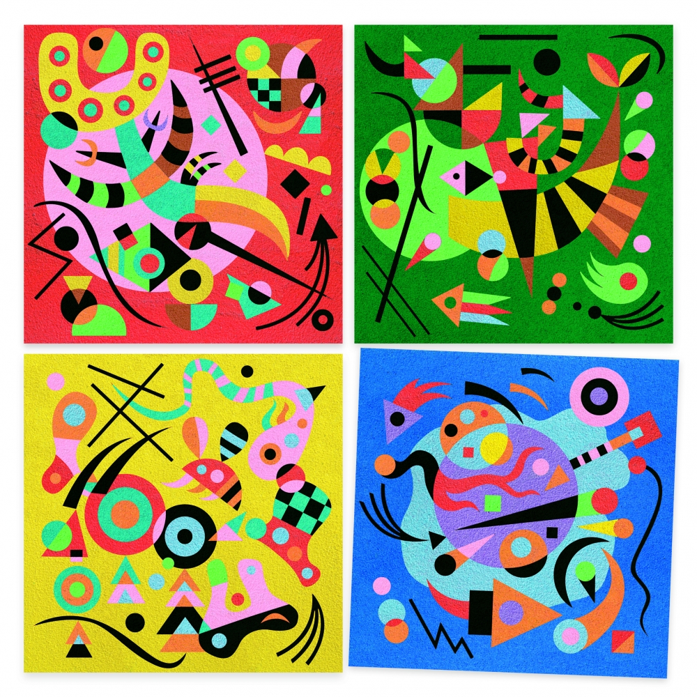 Atelier cu nisip Abstract Art Inspired by Kandinsky, Djeco