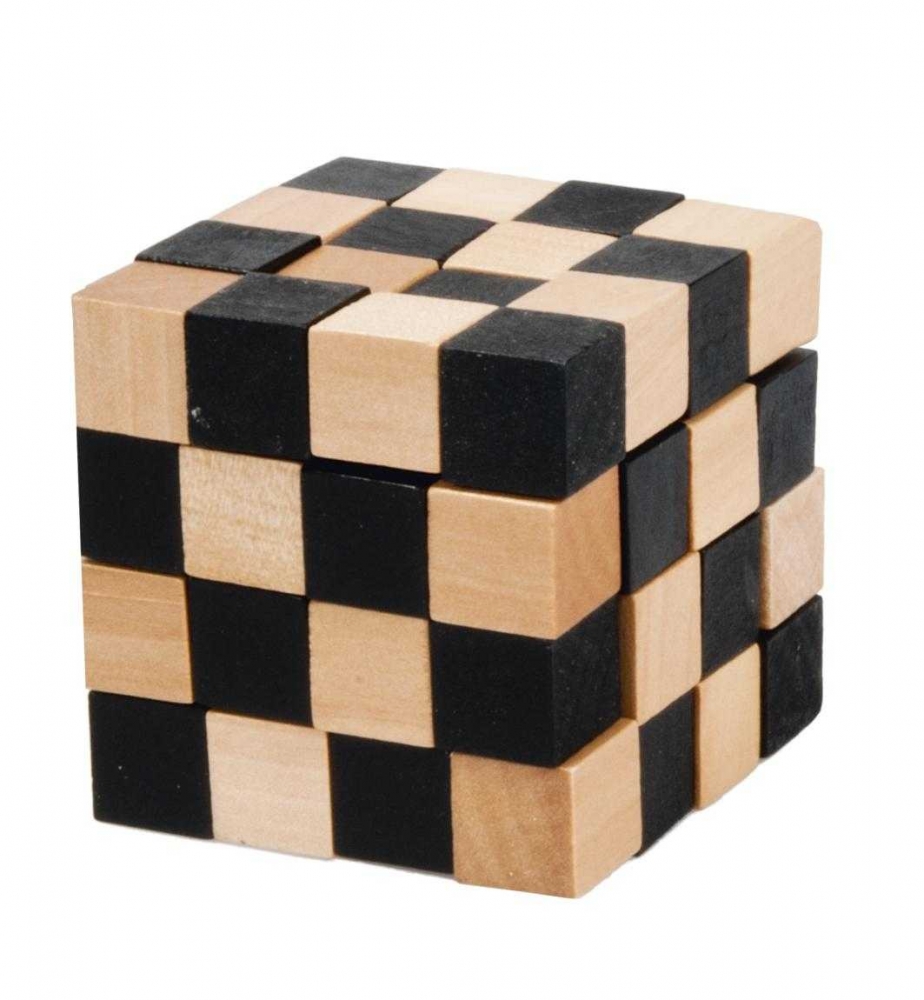 Joc logic IQ 3D Puzzle negru&natural Anaconda , Fridolin