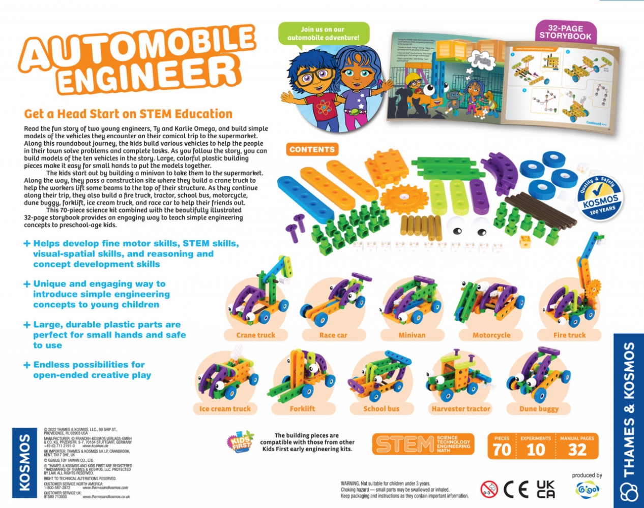 Kit STEM de construit automobile, Thames & Kosmos