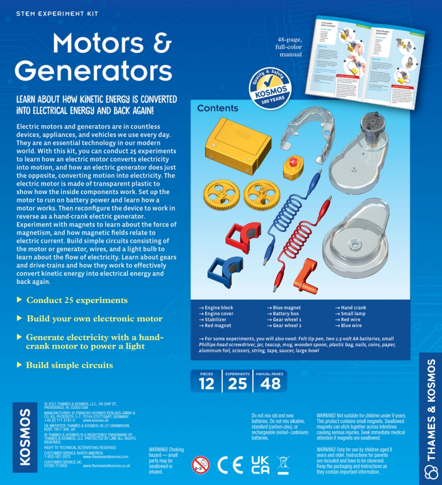 Kit STEM de construit motoare si generatoare, Thames & Kosmos