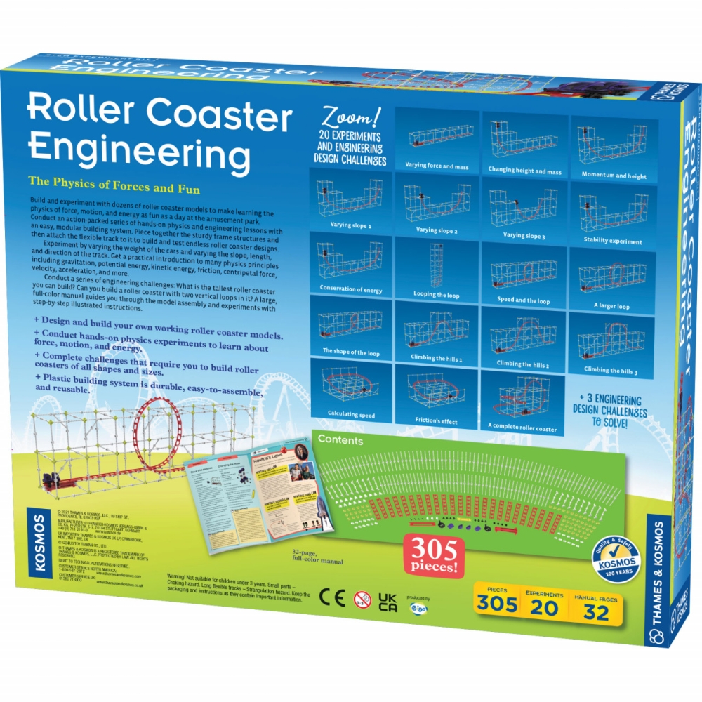 Kit STEM Inginerie pentru roller coaster. Thames & Kosmos