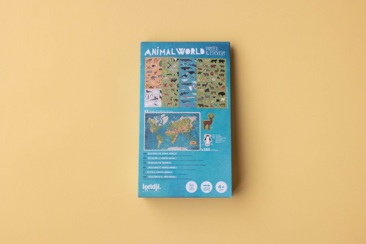 Lumea animalelor poster cu stickere, Londji