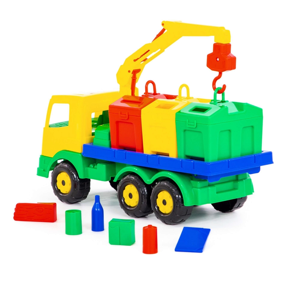 Masina salubrizare + containere - SuperTruck, 42x16x25cm, Wader