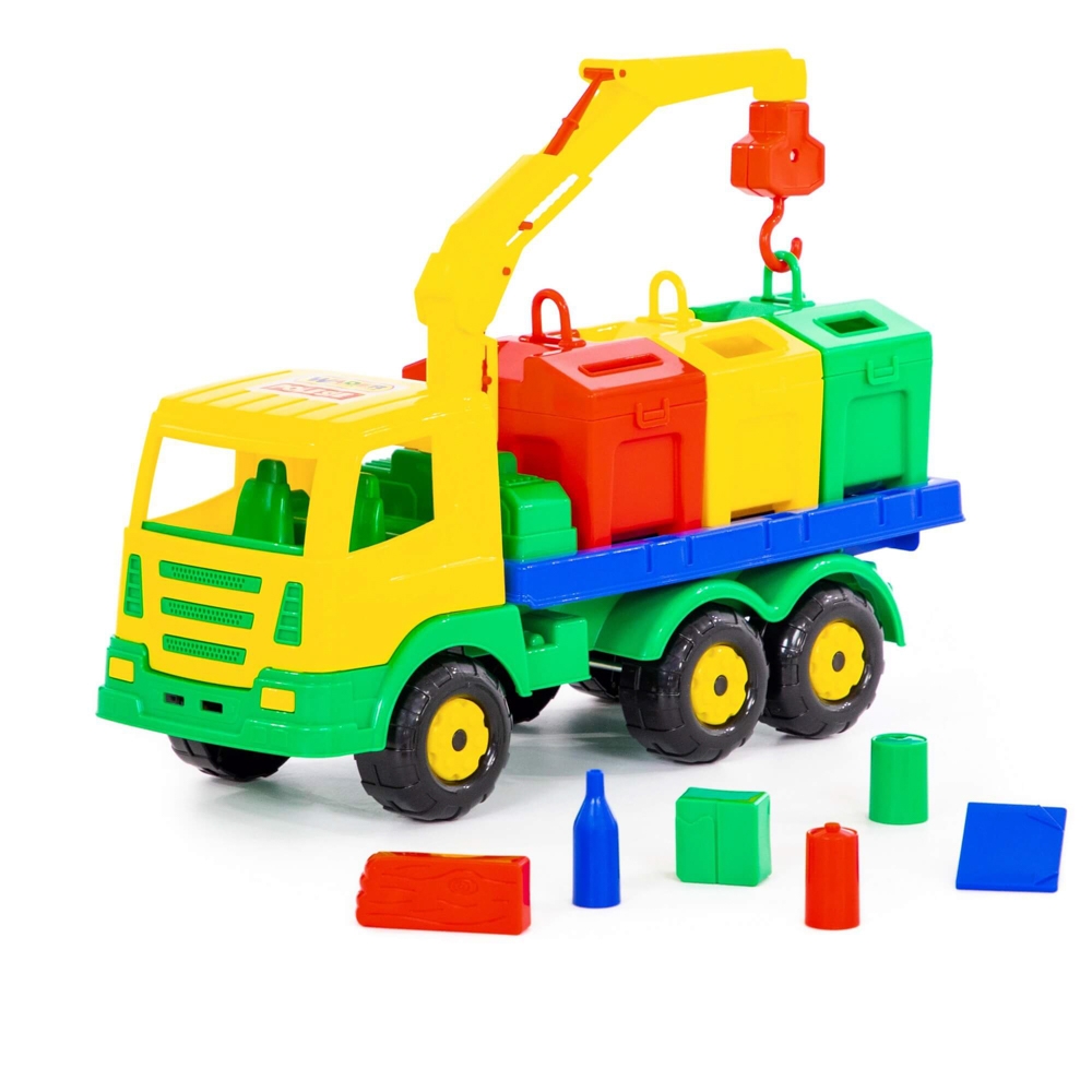 Masina salubrizare + containere - SuperTruck, 42x16x25cm, Wader