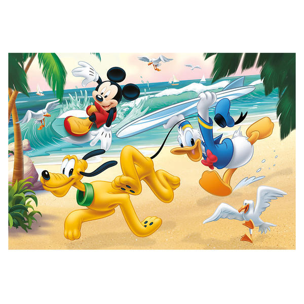 Puzzle 2 in 1 - Mickey campionul (2 x 77 piese)