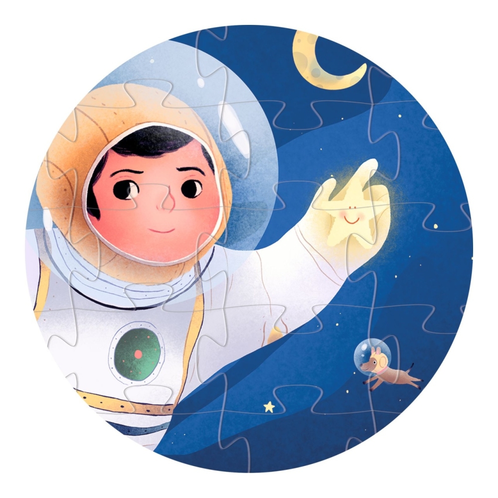 Puzzle Astronaut pe luna, Djeco