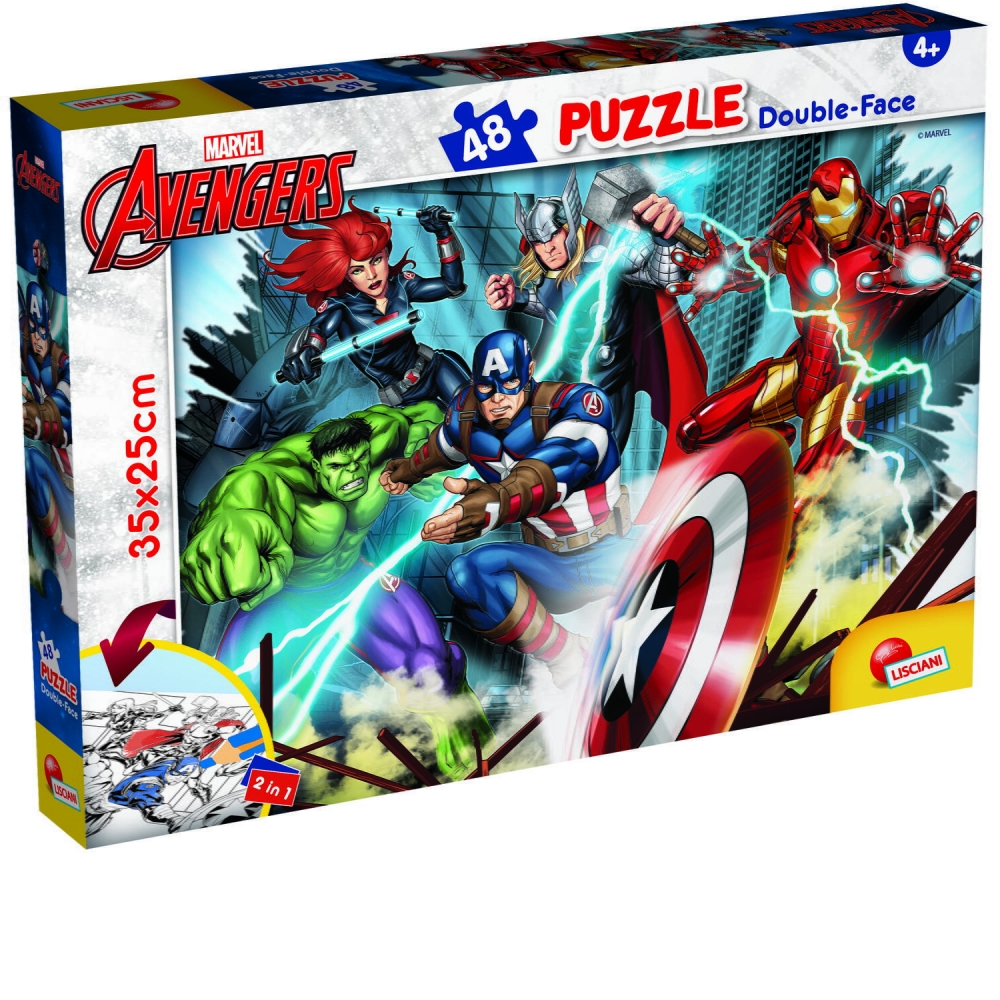 Puzzle de colorat - Avengers (48 piese)