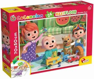 Puzzle de colorat maxi - O zi insorita cu Cocomelon (24 piese)