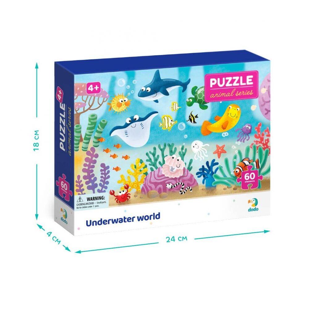 Puzzle - Distractie cu animalute marine ( 60 piese)