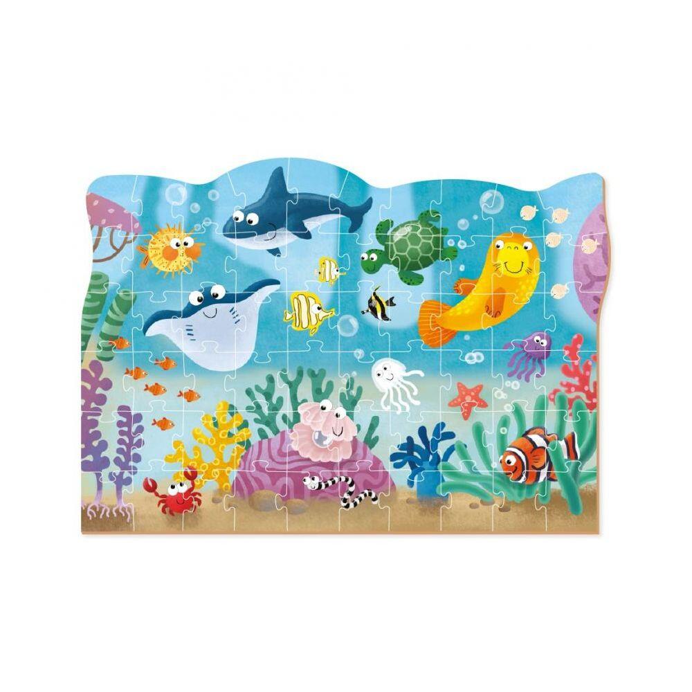 Puzzle - Distractie cu animalute marine ( 60 piese)