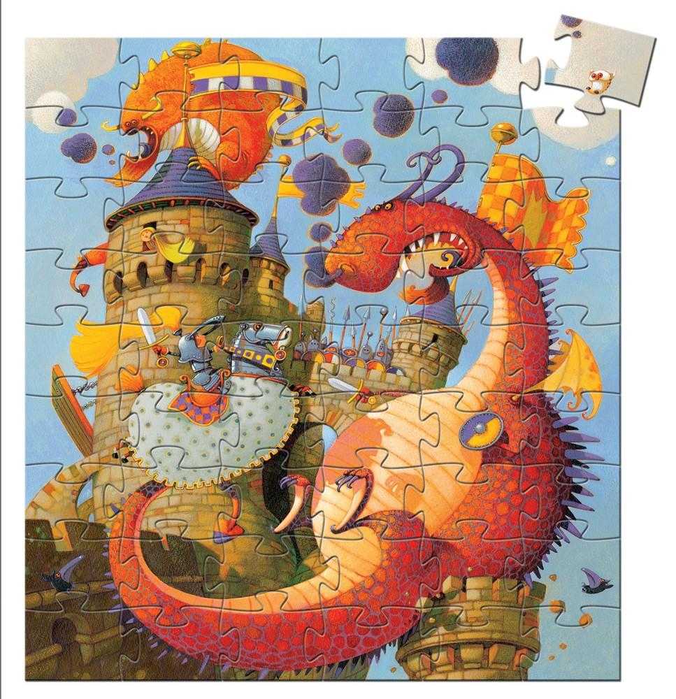 Puzzle Cavalerul si dragonul, Djeco