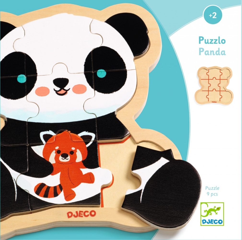 Puzzle din lemn Ursuletul Panda, Djeco