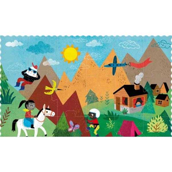 Puzzle reversibil Haideti la munte!, Londji