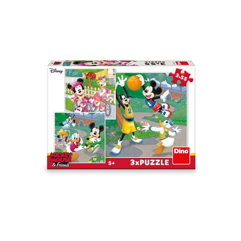 Puzzle Mickey si Minnie, 3x55 piese - DINO TOYS