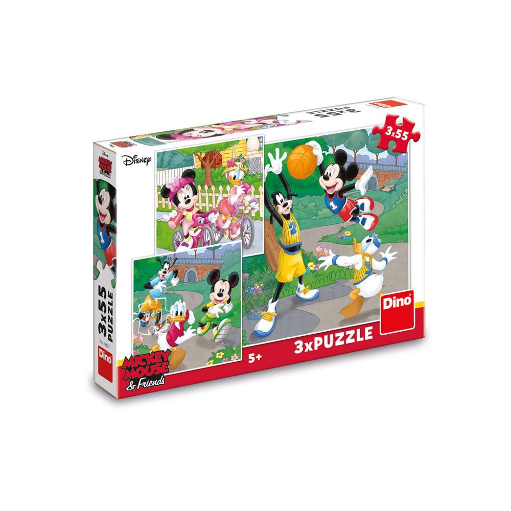 Puzzle Mickey si Minnie, 3x55 piese - DINO TOYS