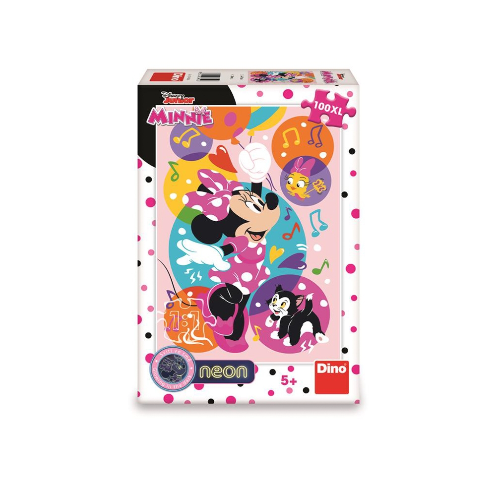 Puzzle neon Minnie, 100 piese - DINO TOYS