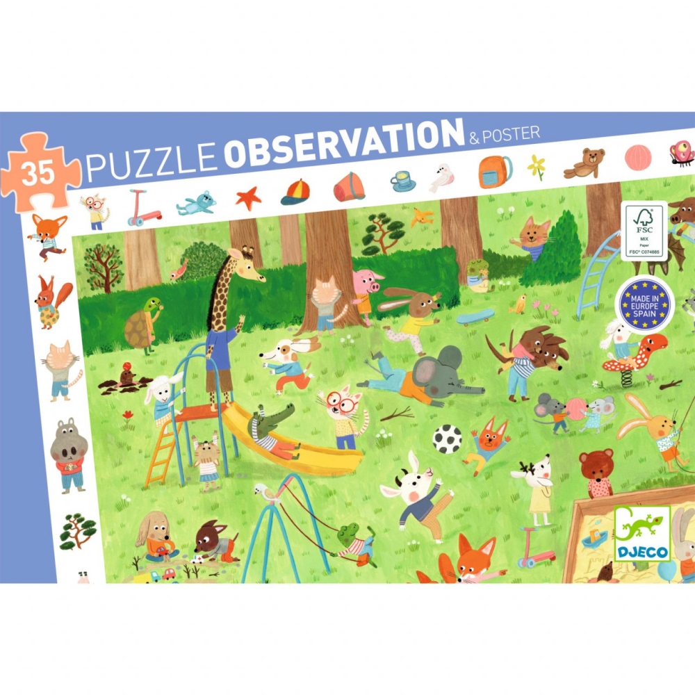 Puzzle observatie Gradina micilor prieteni, Djeco