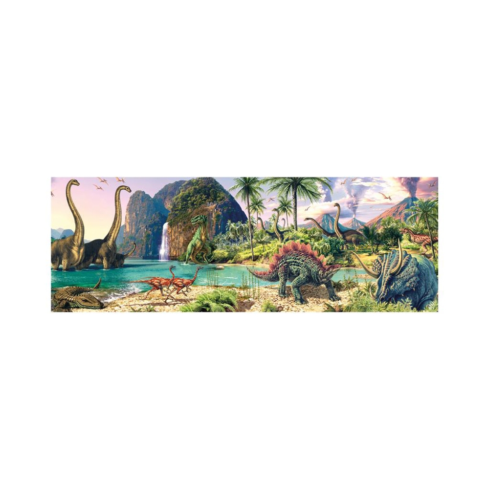 Puzzle 150 piese, panoramic, Dinozauri - DINO TOYS