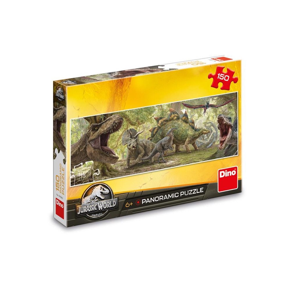 Puzzle 150 piese, panoramic, Jurassic World - DINO TOYS