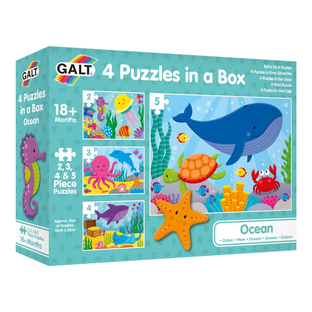 Set 4 puzzle-uri - Oceanul vesel (2,3,4,5 piese)