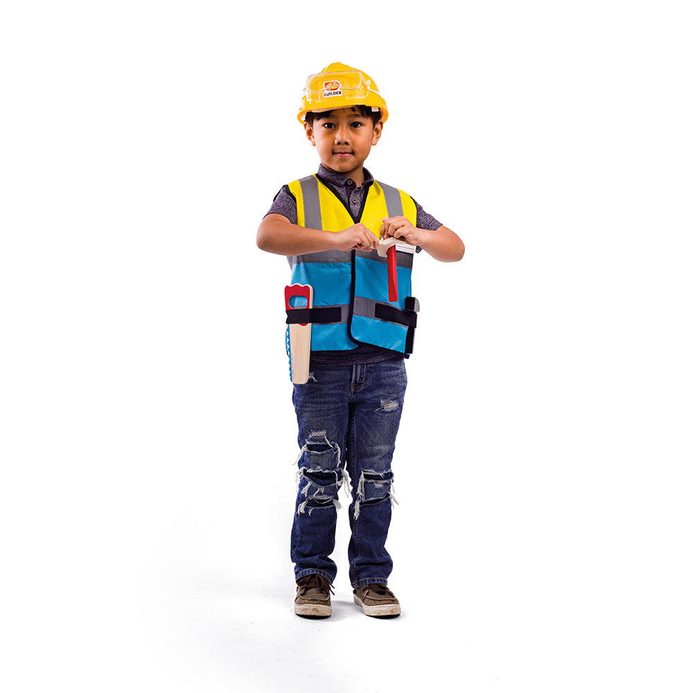 Set costum si accesorii constructor pentru copii