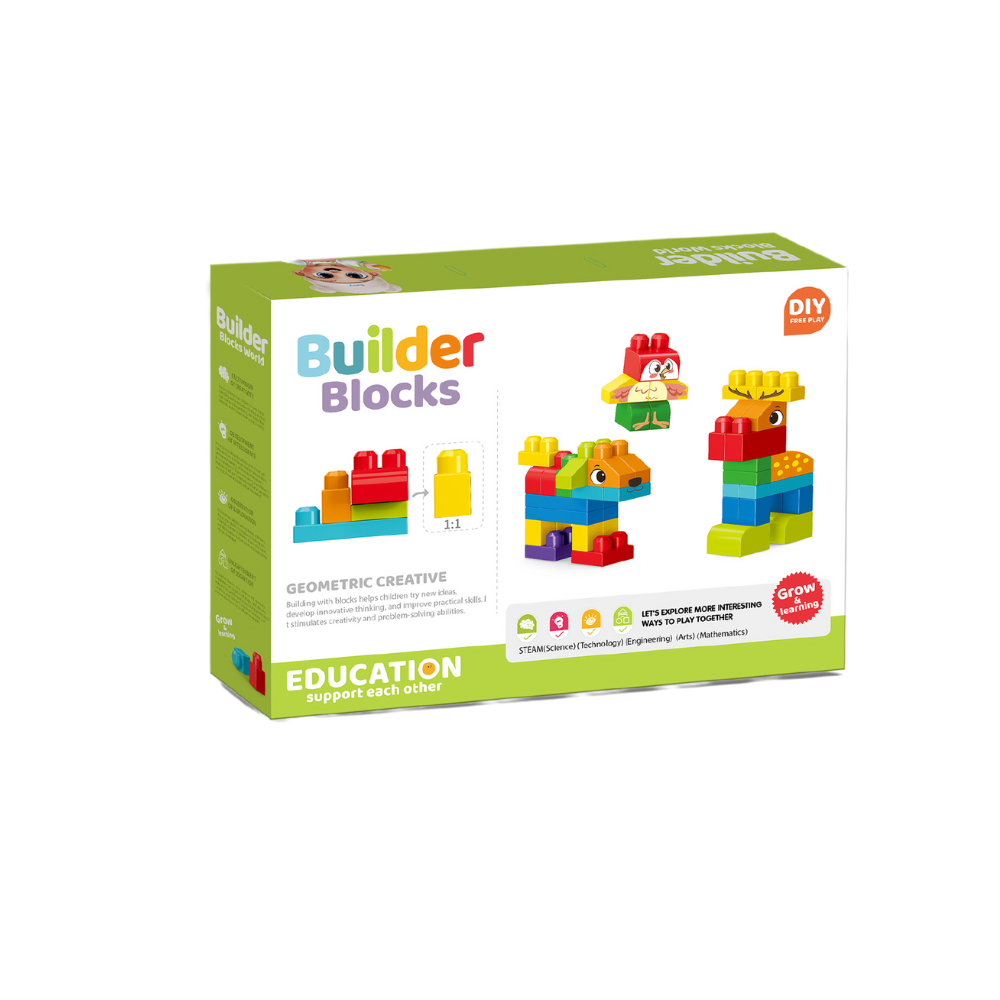 Set de constructie STEAM - Animalute haioase (44 piese)