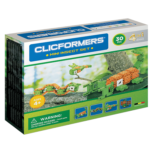 Set de construit Clicformers- Insecte, 30 piese