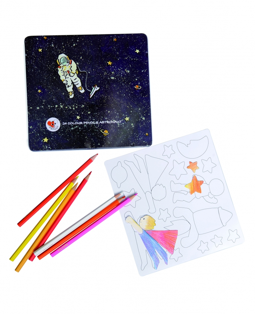 Set de desen cu piese magnetice, Astronaut, Egmont Toys